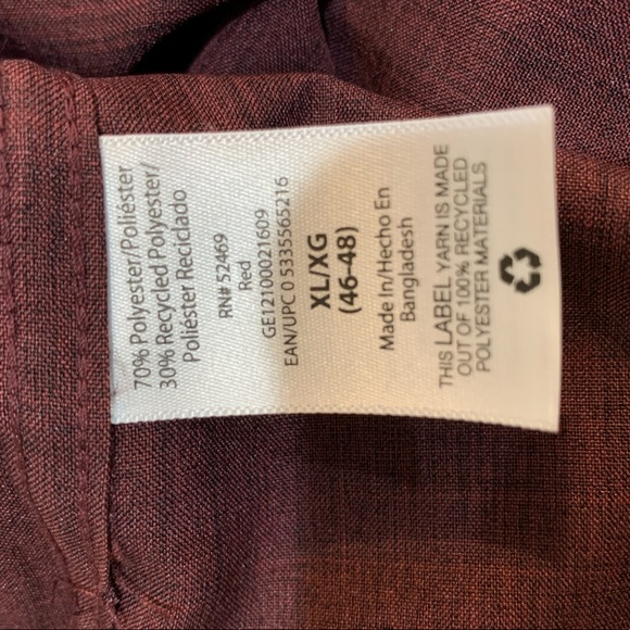 Men’s size XL George burgundy button down shirt - Picture 5 of 7